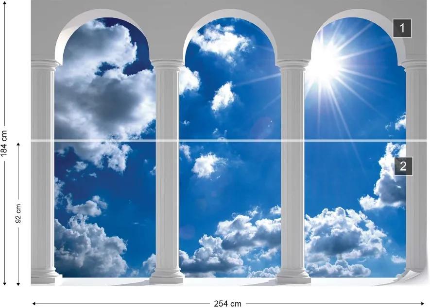 Fototapet GLIX - Sky 3D Archway View + adeziv GRATUIT Tapet nețesute - 254x184 cm
