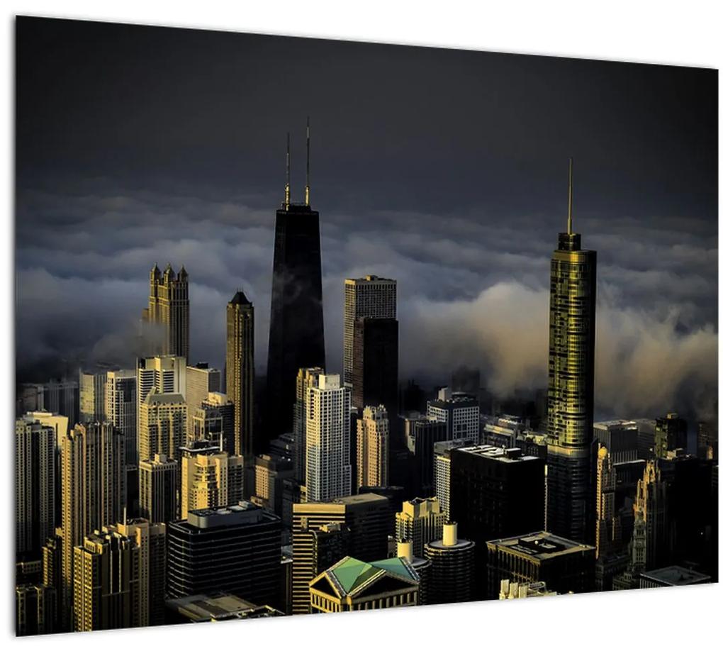 Tablou cu oraș în nori (70x50 cm), în 40 de alte dimensiuni noi