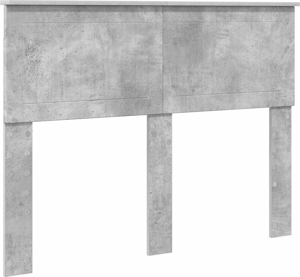 vidaXL Tăblie cap Gri din beton 120 cm Lemn compozit