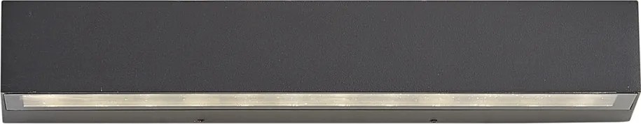 Lampă industrială de perete pentru exterior neagră 38cm incl. LED IP65 - Hannah