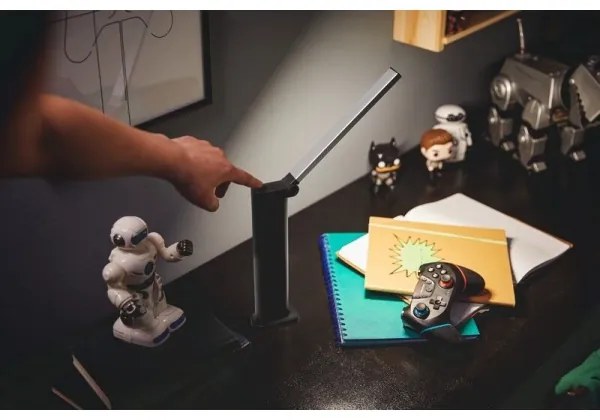 Philips - Lampă de birou LED tactilă AMBER, dimabilă, 5W/5V, negru