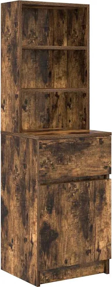 vidaXL Noptiera stejar afumat 39x35x125 cm lemn de stratificat