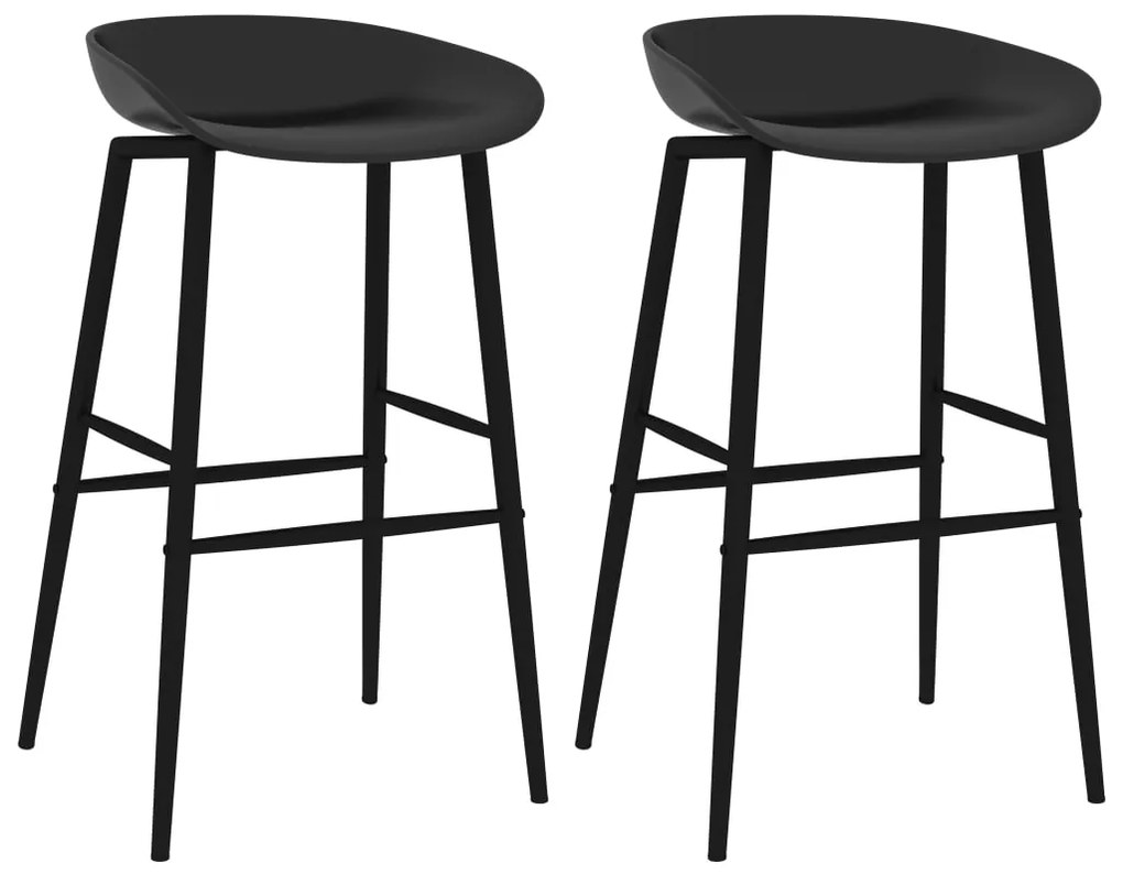 248155 vidaXL Scaune de bar, 2 buc, negru