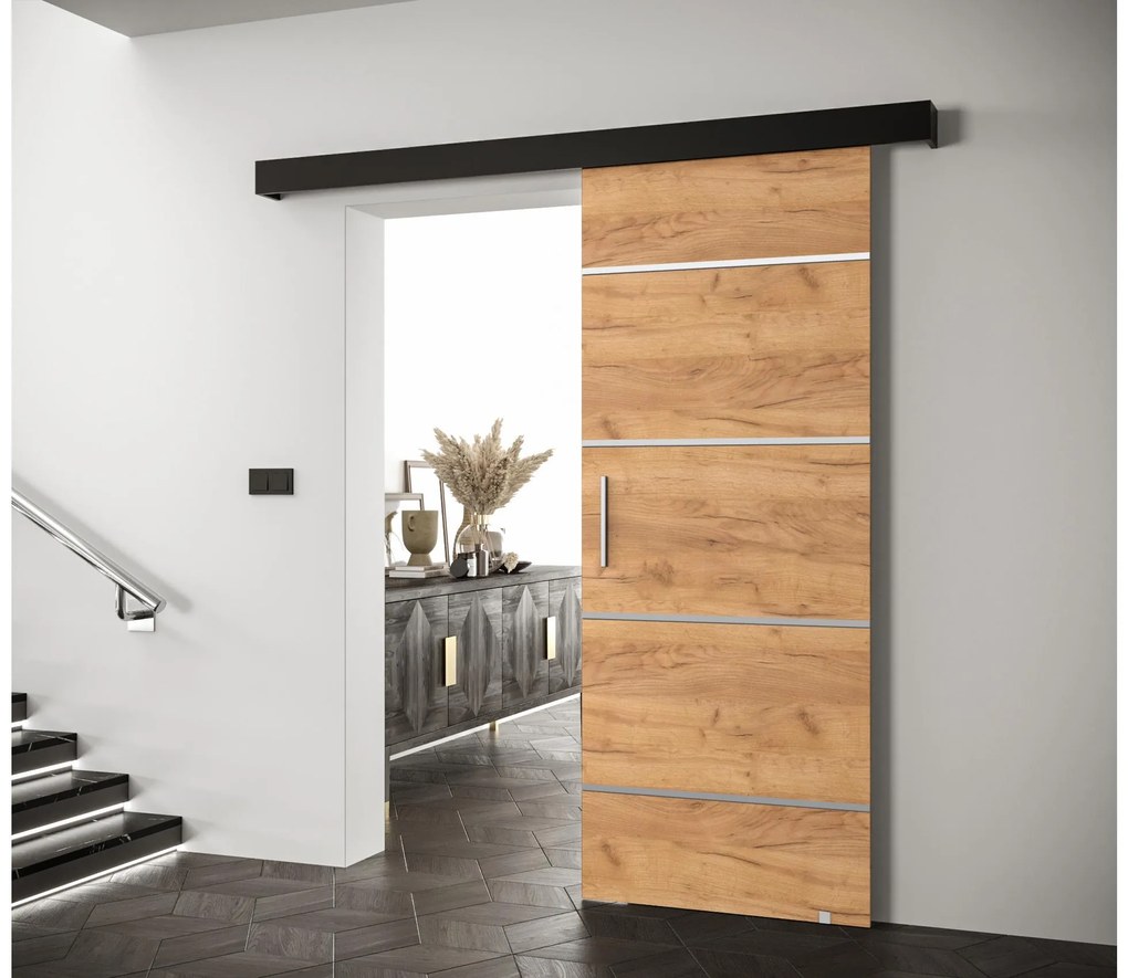 Uși culisante 70 cm Slavdro 4 (craft auriu + negru mat). 1108752