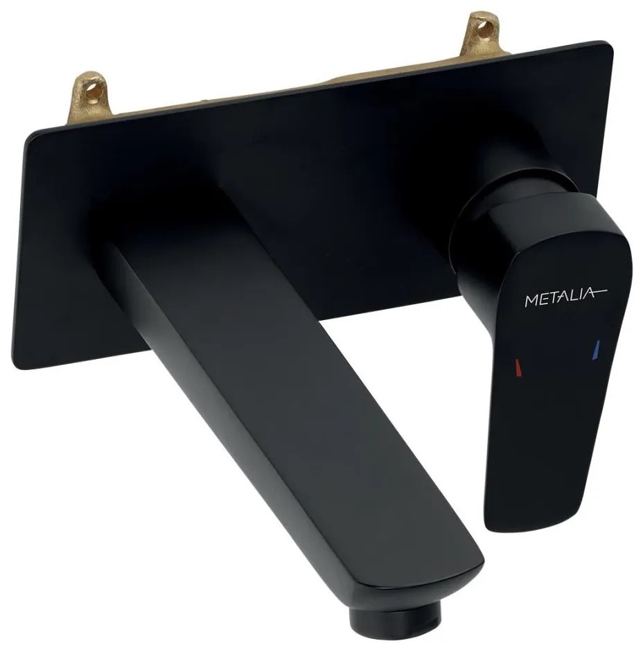 Baterie de lavoar pentru instalare ascunsă Novaservis METALIA ECO negru mat