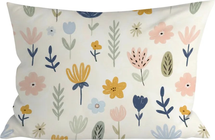 Husa de perna din bumbac FLORI DREAM 40x60 cm, colorat