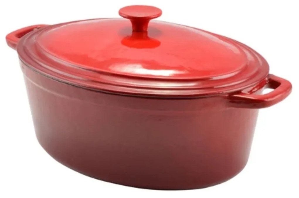 Oala ovala din fonta emailata 6.2L, roaster Perfect Home 10568