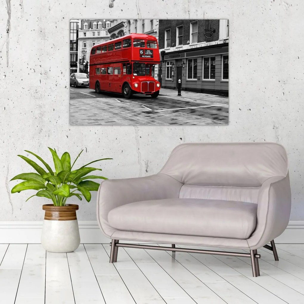 Tablou - Londra cu autobuz (90x60 cm)
