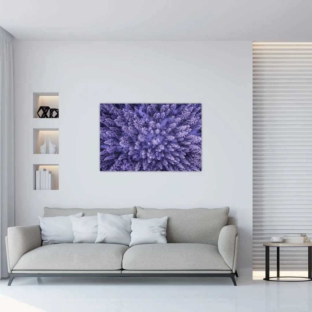 Tablou cu copacii înzăpeziți (90x60 cm)
