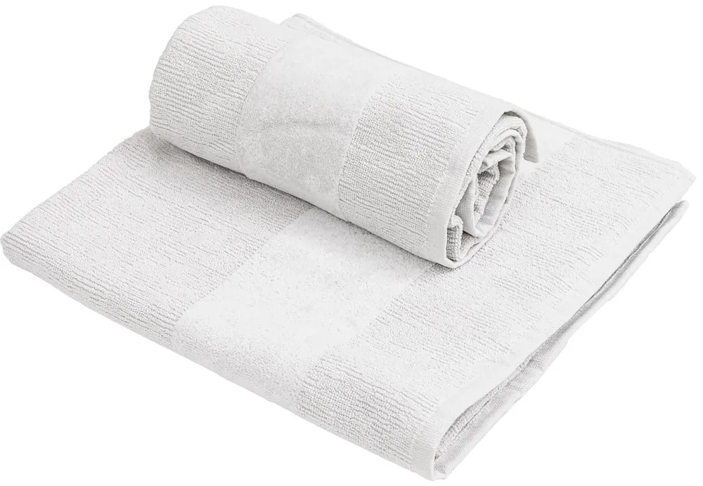 Set de prosoape CARRARA 1buc 60x100 cm si 1buc 40x55 cm 100% bumbac, alb