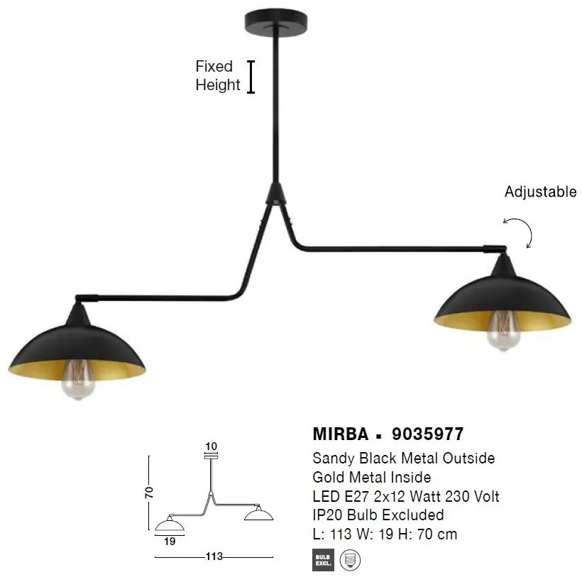 Lustra suspendata design modern MIRBA