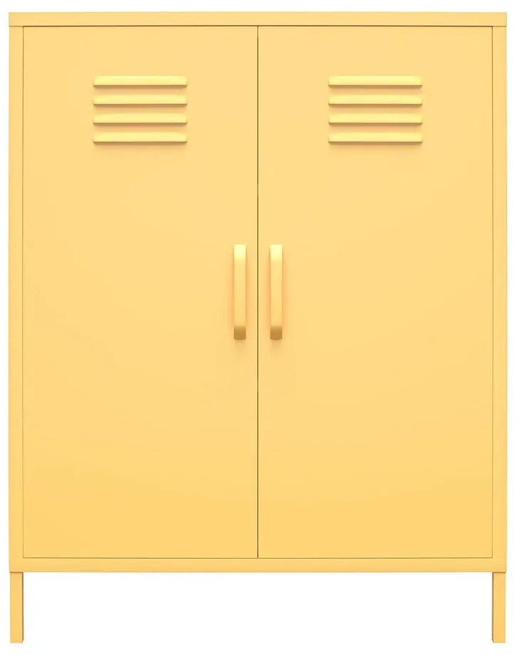 Dulap metalic galben Novogratz Cache, 80 x 102 cm