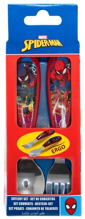 Omul Păianjen Moving Target set de tacâmuri ergonomic din metal - 2 piese