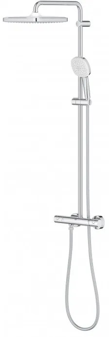 Coloana de dus cu termostat, Grohe Tempesta Cube 250, cu 1 tip de jet, crom, 26689001