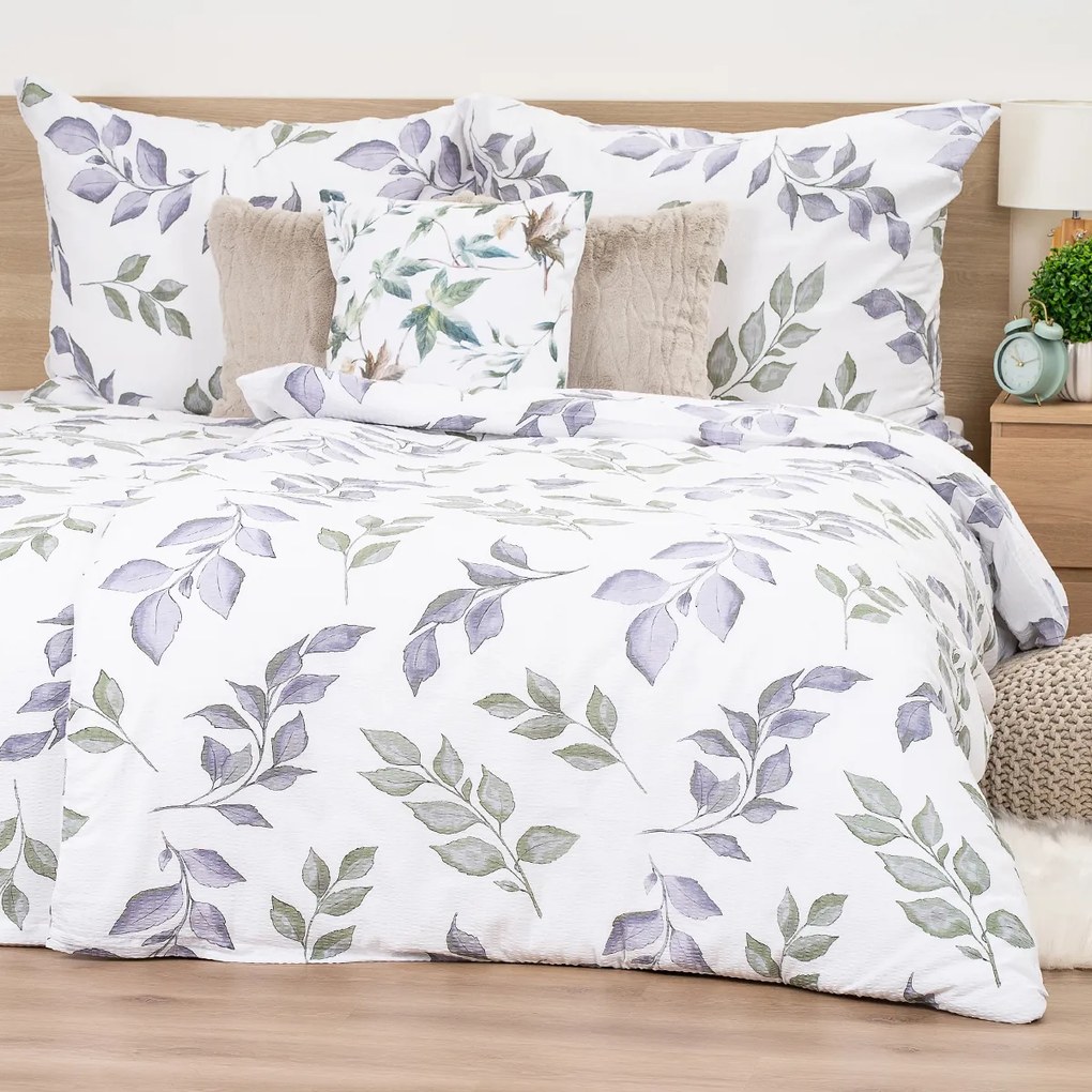 Lenjerie de pat din crep 4Home Soft Leaves, 160 x 200 cm, 70 x 80 cm