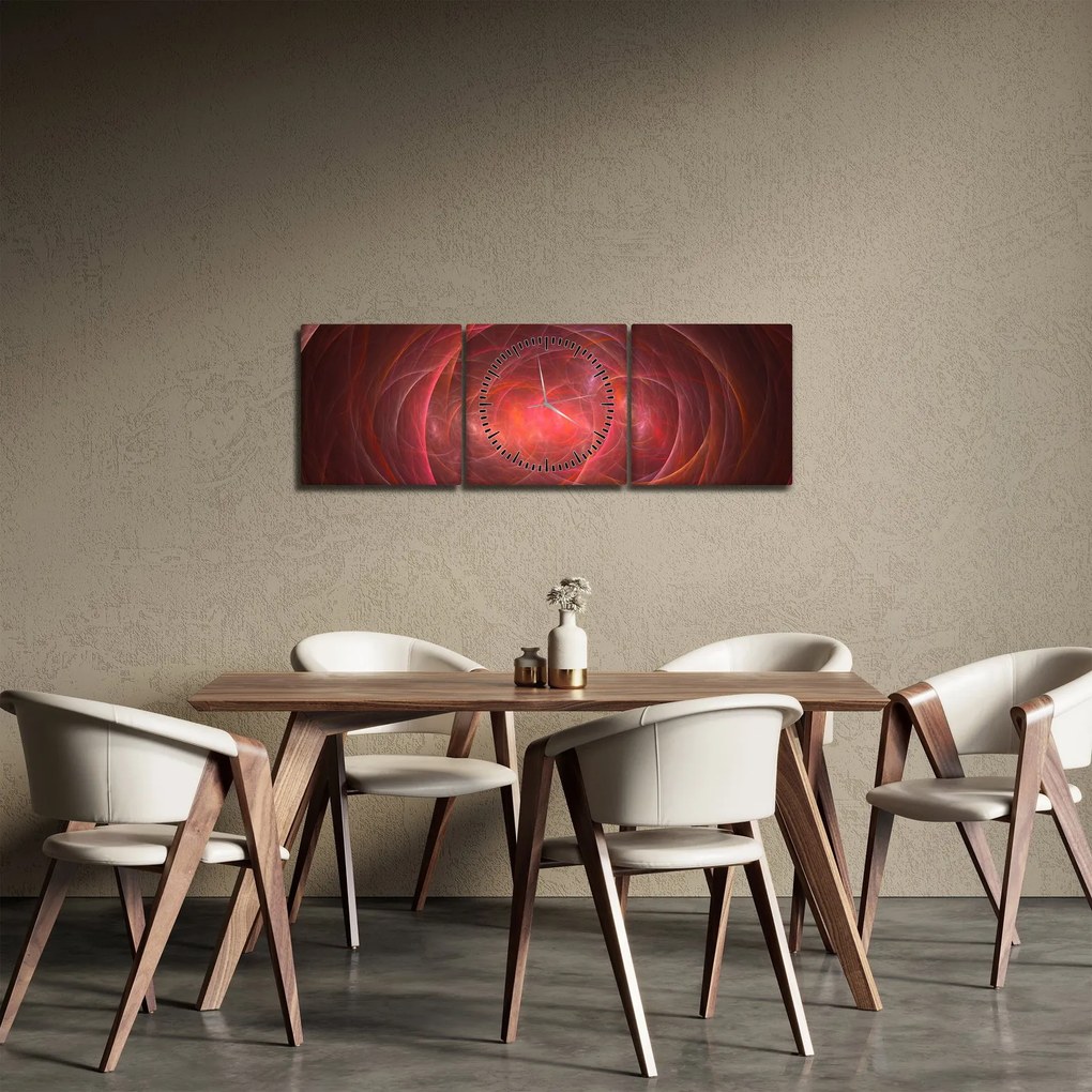 Tabloul modern abstract (cu ceas) (90x30 cm)