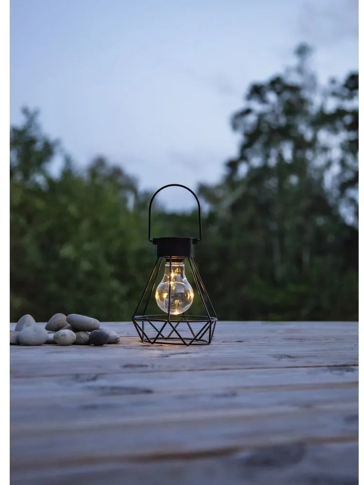 Felinar cu LED Star Trading Eddy, înălțime 15,5 cm, negru