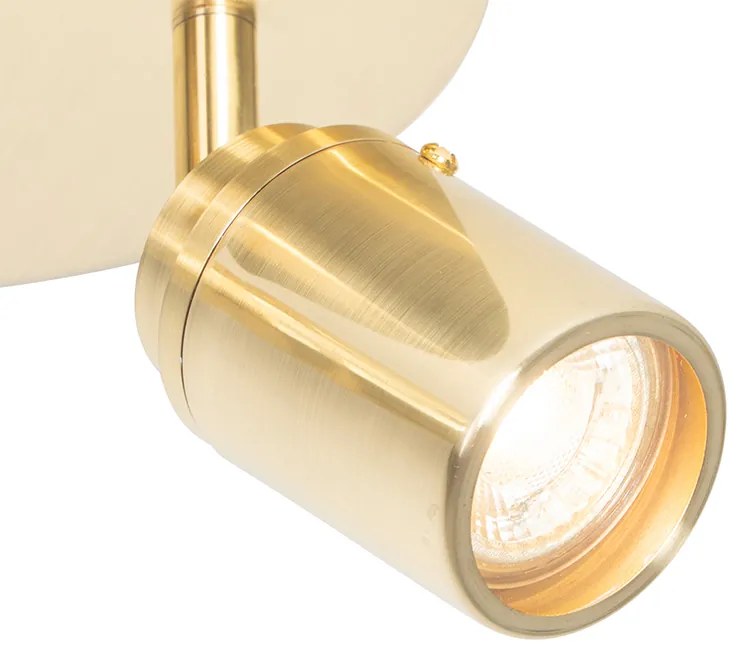 Spotlight modern pentru baie din alamă cu 2 lumini IP44 - Ducha