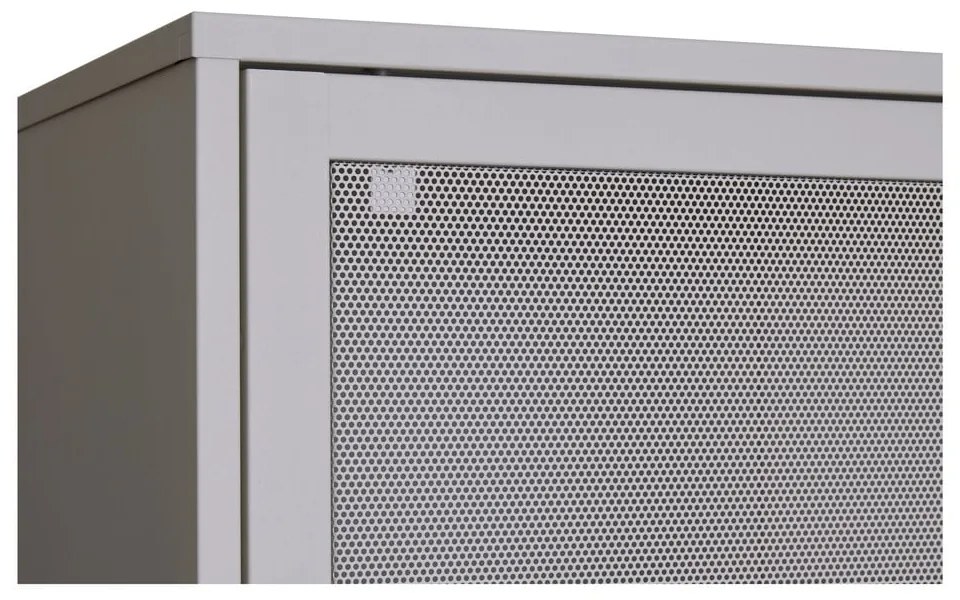 Dulap gri din metal cu ușă glisantă 90x180x40 cm Veep – Unique Furniture