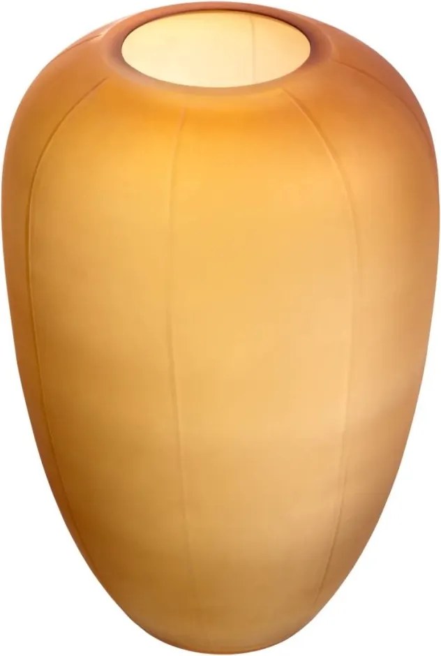 Vas decorativ din sticla design LUX Zenna M, amber