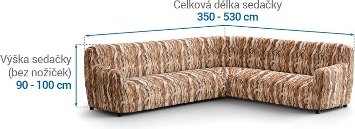 Gaico Huse bielastice OCEANO NOU cărămizii colțar (l. 350 - 530 cm)