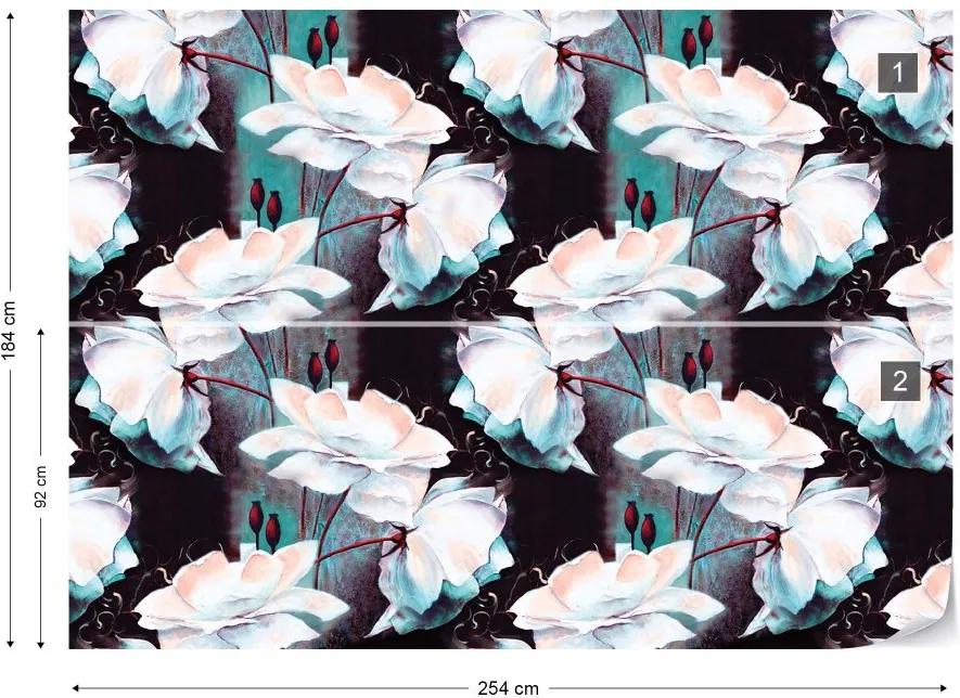GLIX Fototapet - Floral Pattern Vliesová tapeta  - 254x184 cm