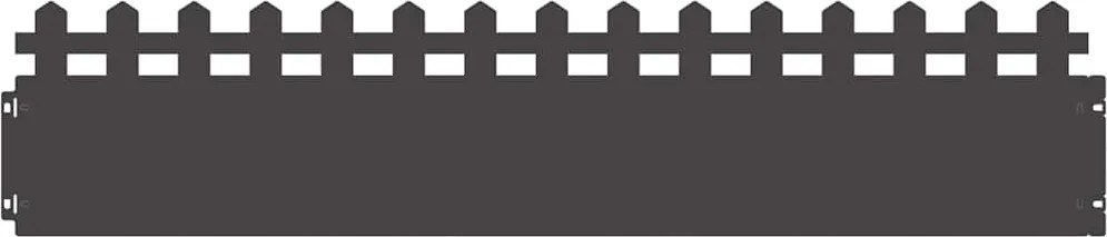 vidaXL Borduri pentru gazon 10 pcs Negru 103 x 0,05 x 22 cm Oțel