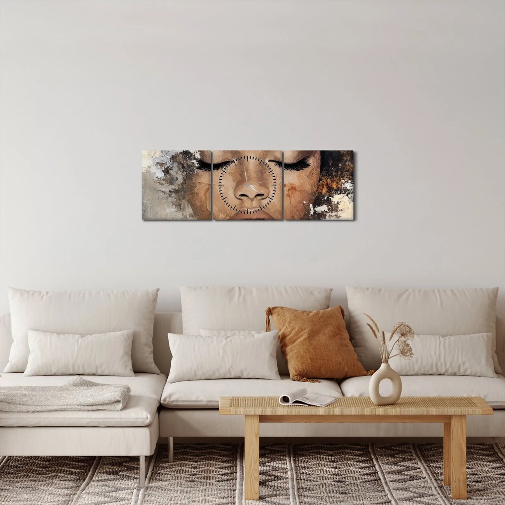 Tablou - Portret de femeie (cu ceas) (90x30 cm)