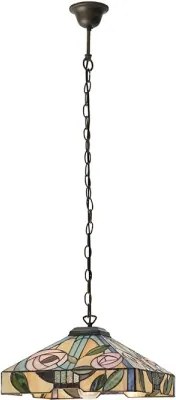 Endon 64385 - Candelabru pe lanț Tiffany WILLOW 1xE27/60W/230V Ø 35 cm