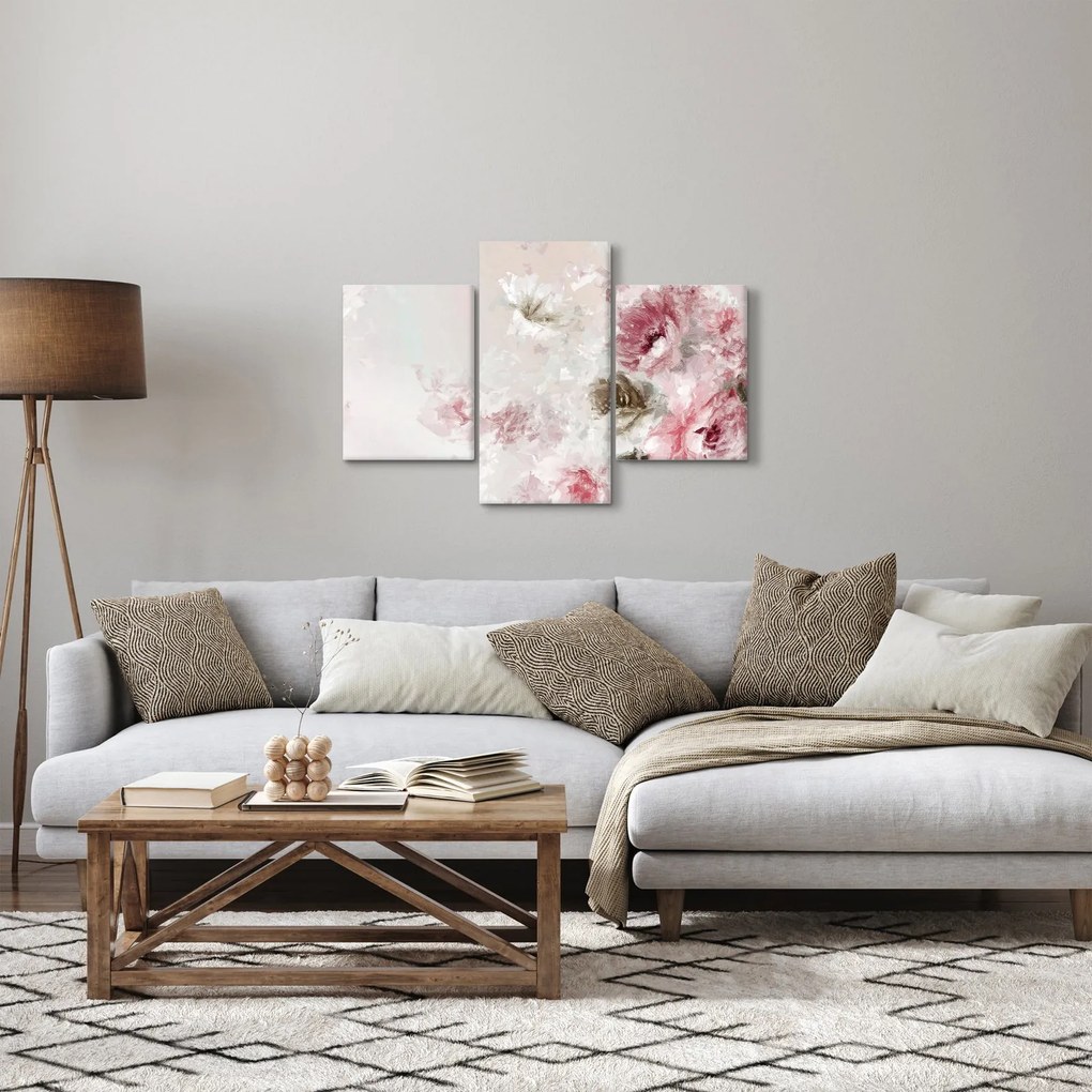 Tablou - Pictura flori roz (90x60 cm)