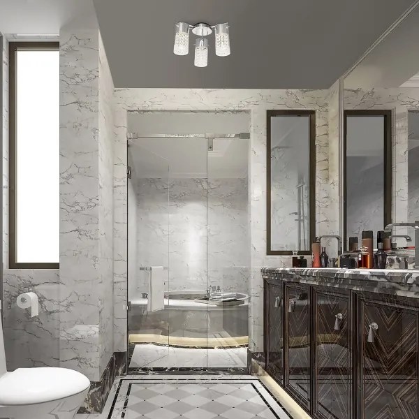 Rabalux 2195 - Plafonieră de baie NIAGARA 3xE14/40W/230V IP44