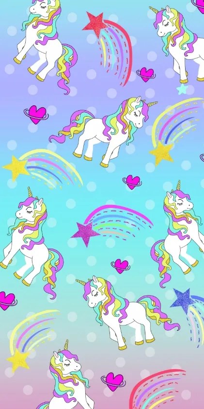 Prosop plaja UNICORN PONNY 100x180 cm colorat, 100% microfibra