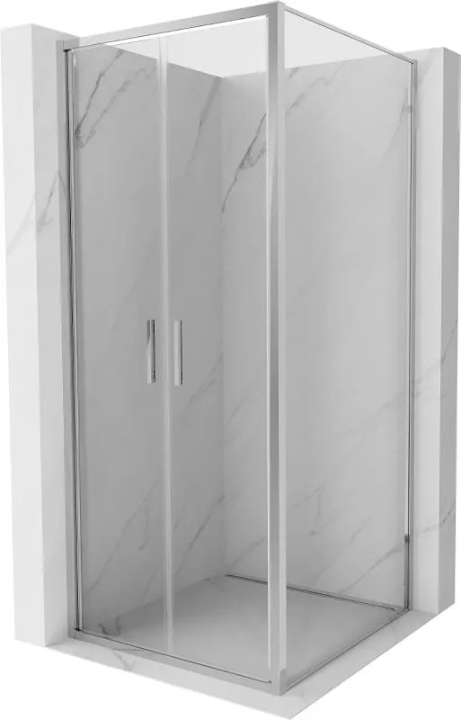 Mexen Exo cabină de duș pivotantă 80 x 80 cm, transparent, crom - 814-080-080-01-00