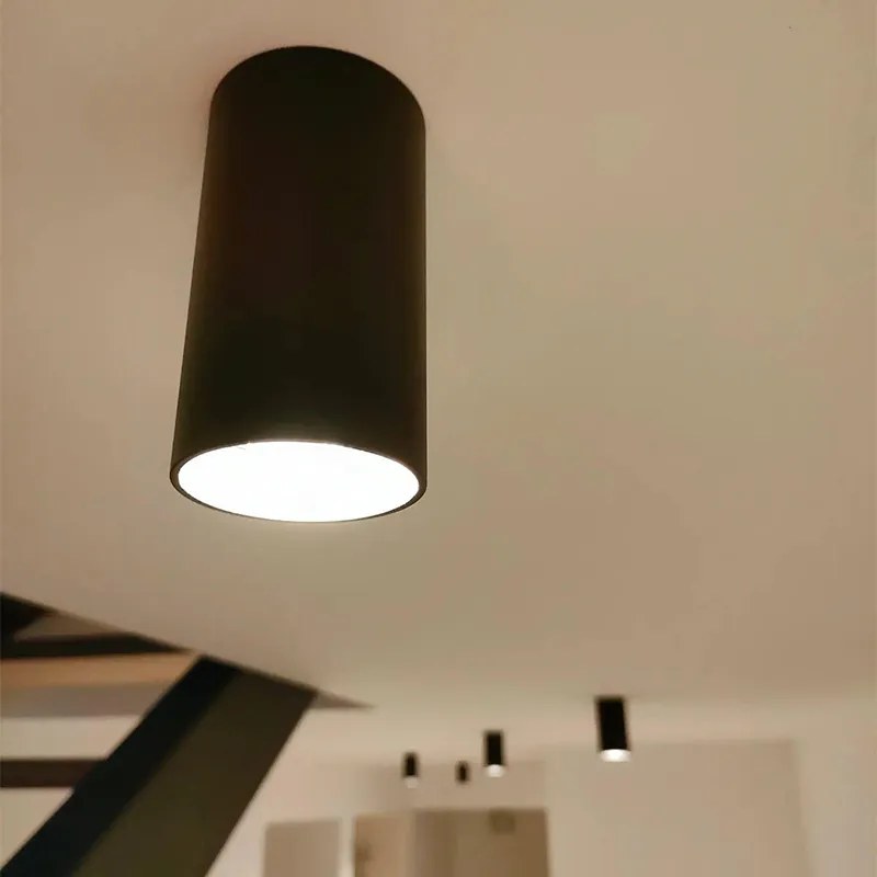 Spotlight modern negru 5,5 cm - Tuba