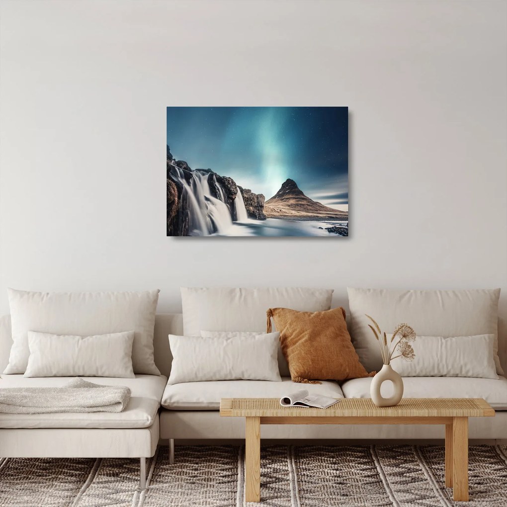 Tablou pe sticlă cu cascade (70x50 cm)