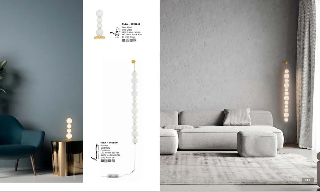 Aplica de perete dimabila moderna LED FLEA