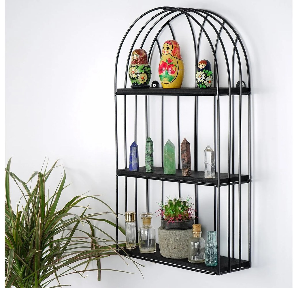 Raft decorativ de perete Duvelo 10 (negru) . 1093634