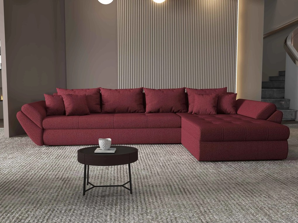 Colțar extensibil dumonde cu ladă de depozitare si sezut confortabil din spuma high-density, Loana XL Enjoy Winery II 335x185 cm