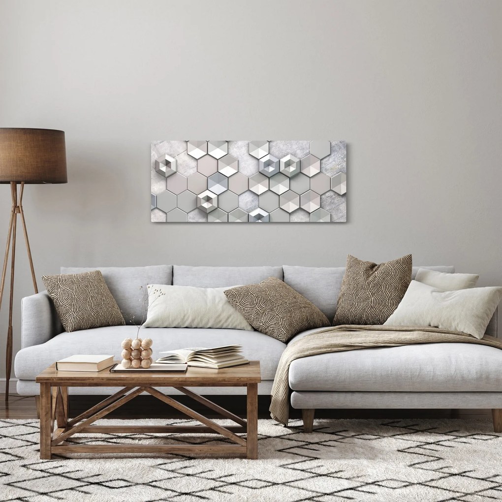 Tablou cu abstracție 3D (120x50 cm)