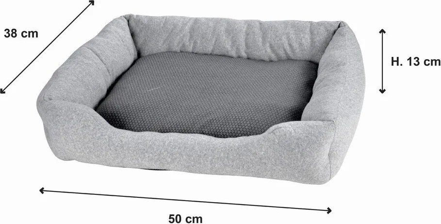 Pat pentru animale de companie gri deschis pentru câini 50x38 cm Graphene – Love Story