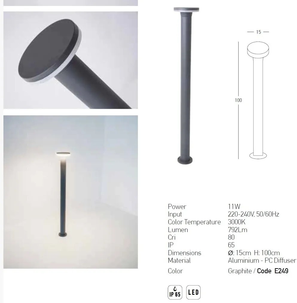 Stalp LED iluminat exterior modern IP65 Jessi