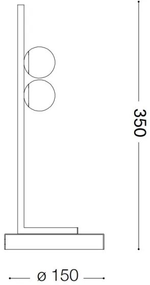 Lampă LED de masă Ideal Lux PING PONG 2xLED/3W/230V CRI 90 negru