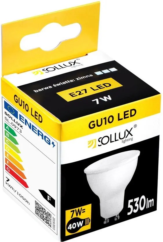 Bec LED GU10, cu lumină neutră 7 W – Sollux