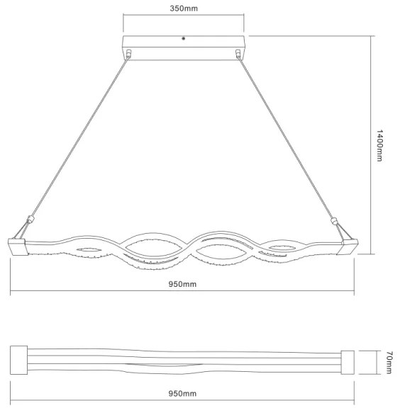 Globo 67109-30 - LED Lustră pe cablu dimmabilă PILLA 1xLED/30W/230V + Telecomandă