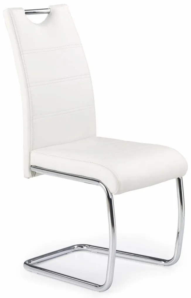 Scaun K211 piele ecologica alb