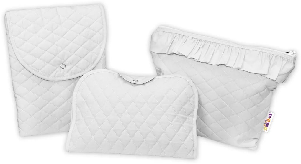 Baby Nellys Set de saci de mână, matlasat  - gri, 3 buc