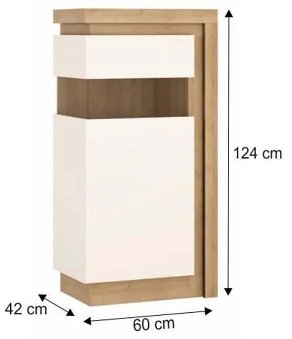 Zondo Vitrină Leonan 02 (cu iluminat) (S). 808438
