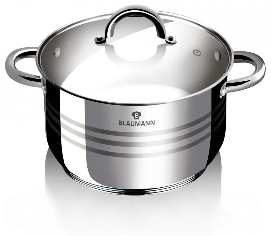 Oala cu capac otel inoxidabil 20 cm Gourmet Line Blaumann BL 1020