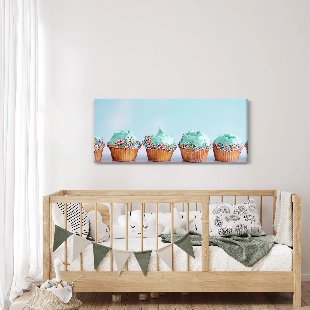 Tablou cu cupcakes (120x50 cm)