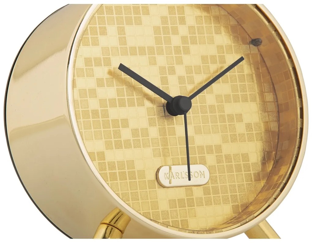 Karlsson 6004GD ceas cu alarmă design auriu, diametru 11 cm